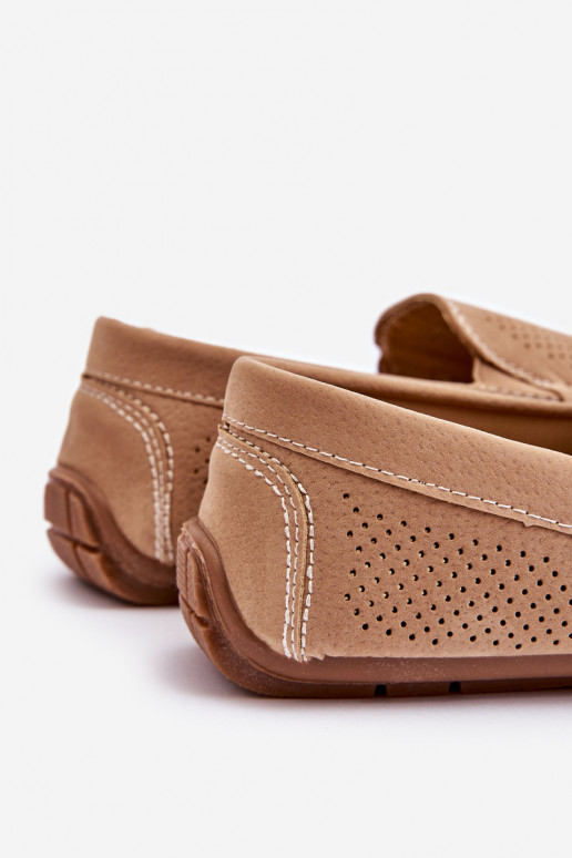 Männlich Klassische INildledermokassins Beige Felixo Männlich Klassische INildledermokassins Beige Felixo