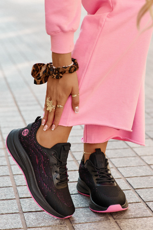 Sneaker-Style Sportliche Schuhe mit Plateau Big Star RR274523 HI-POLY SYSTEM in Schwarz Sneaker-Style Sportliche Schuhe mit Plateau Big Star RR274523 HI-POLY SYSTEM in Schwarz