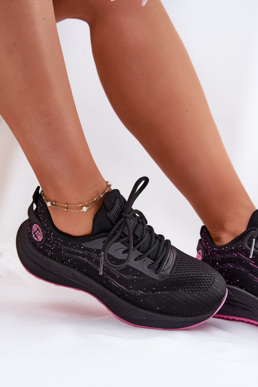 Sneaker-Style Sportliche Schuhe mit Plateau Big Star RR274523 HI-POLY SYSTEM in Schwarz Sneaker-Style Sportliche Schuhe mit Plateau Big Star RR274523 HI-POLY SYSTEM in Schwarz