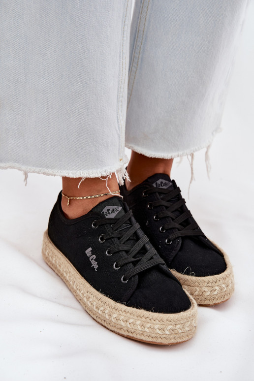 Freizeitschuhe Mit Zopf Lee Cooper LCIN-25-44-3216 schZuarze Farbe