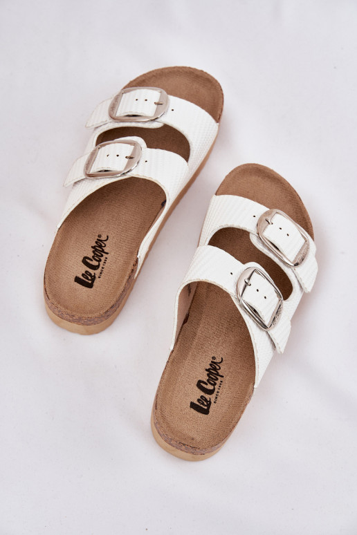 Damenhausschuhe Platformie mit Schnallen Lee Cooper LCIN-25-35-3496L Zueiße Farbe