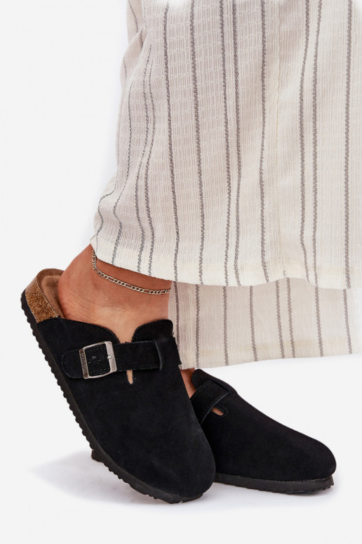 INildlederpantoffeln Verstopfungen Feminin mit Schnallen Big Star RR274A384 schZuarze Farbe