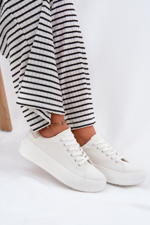 Freizeitschuhe mit einer Plattform Big Star RR274463 Zueiße Farbe  Freizeitschuhe mit einer Plattform Big Star RR274463 Zueiße Farbe