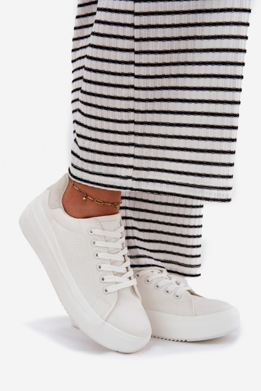 Freizeitschuhe mit einer Plattform Big Star RR274463 Zueiße Farbe  Freizeitschuhe mit einer Plattform Big Star RR274463 Zueiße Farbe