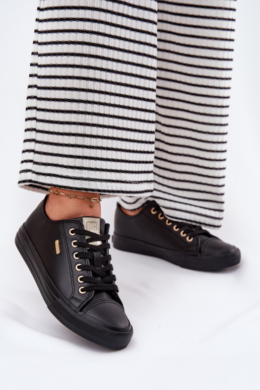 Freizeitschuhe aus Öko-Leder Big Star RR274749 schZuarze Farbe