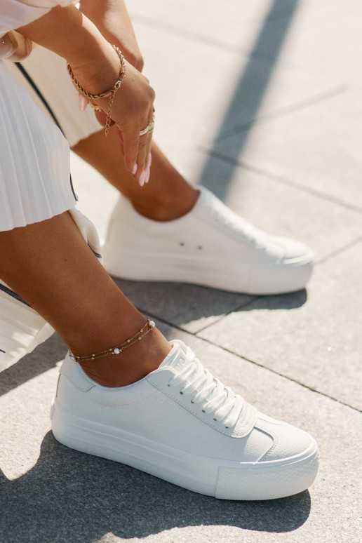 Freizeitschuhe mit einer Plattform Big Star RR274337 Zueiße Farbe Freizeitschuhe mit einer Plattform Big Star RR274337 Zueiße Farbe