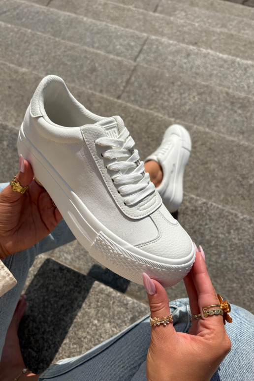 Freizeitschuhe mit einer Plattform Big Star RR274337 Zueiße Farbe Freizeitschuhe mit einer Plattform Big Star RR274337 Zueiße Farbe