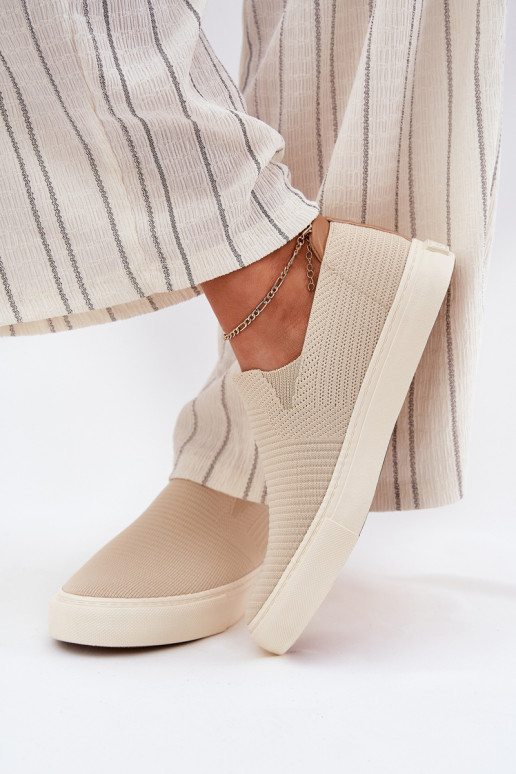 Freizeitschuhe Slip-On Big Star RR274721 Beige Freizeitschuhe Slip-On Big Star RR274721 Beige