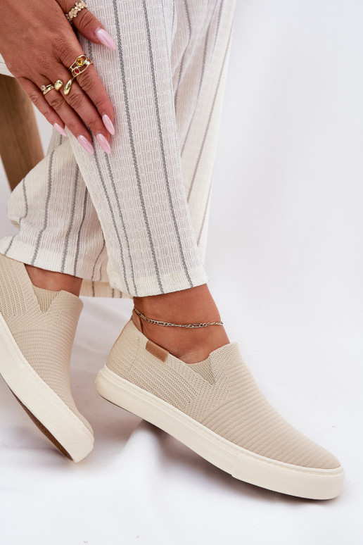 Freizeitschuhe Slip-On Big Star RR274721 Beige Freizeitschuhe Slip-On Big Star RR274721 Beige