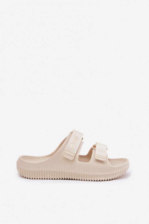 Leichte Hausschuhe Damenhausschuhe Z mit Klebeverschlussami Big Star RR274A529 Beige