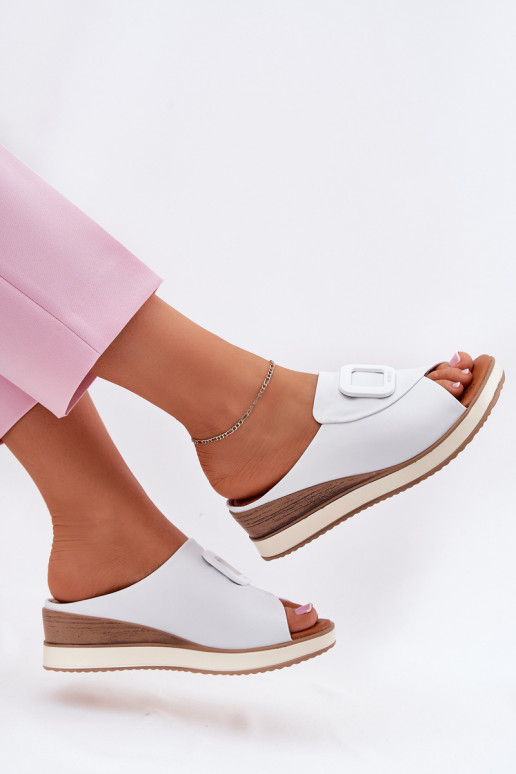 Hausschuhe aus echtem Leder mit Plateau Artiker 56C2144 Zueiße Farbe Hausschuhe aus echtem Leder mit Plateau Artiker 56C2144 Zueiße Farbe