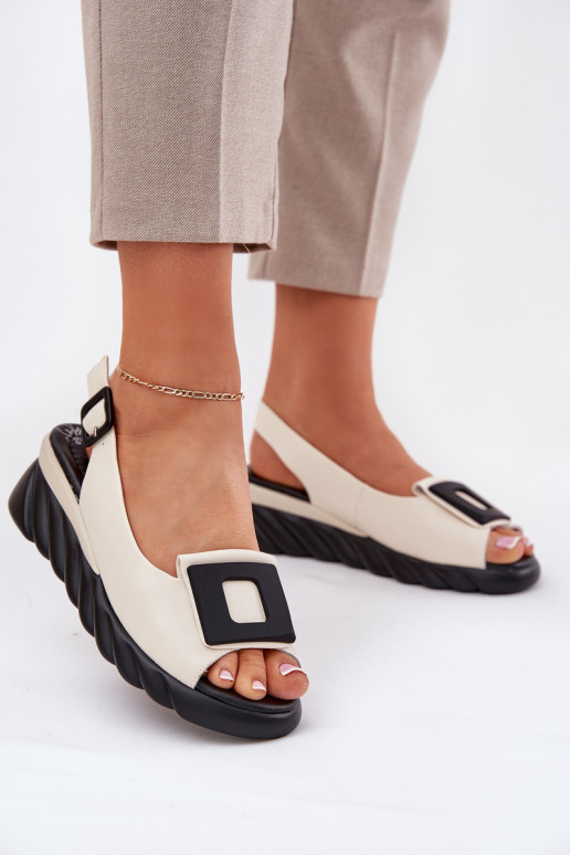 Damensandalen Feminin Auf einem Keil mit Dekoration Artiker 56C1570 Beige Damensandalen Feminin Auf einem Keil mit Dekoration Artiker 56C1570 Beige