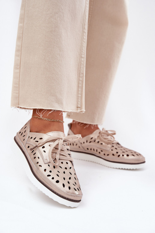 Schuhe Haut Feminin S.Barski LR51-611 goldene Farbe Schuhe Haut Feminin S.Barski LR51-611 goldene Farbe