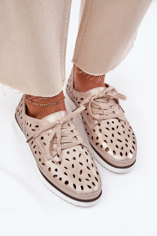 Schuhe Haut Feminin S.Barski LR51-611 goldene Farbe Schuhe Haut Feminin S.Barski LR51-611 goldene Farbe