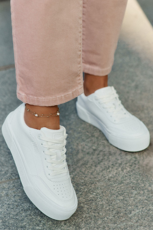 Niedrig Sneakers Stilvollllschuhe aus Öko-Leder Big Star RR274303 Zueiße Farbe Niedrig Sneakers Stilvollllschuhe aus Öko-Leder Big Star RR274303 Zueiße Farbe