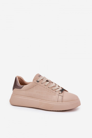 Sneakers Stilvollllschuhe Feminin aus Öko-Leder Big Star RR274259 Beige 2