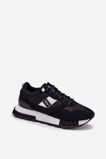 Sneakers Stilvollllschuhe Männlich mit einer Plattform Lee Cooper LCJ-25-03-3378M schZuarze Farbe