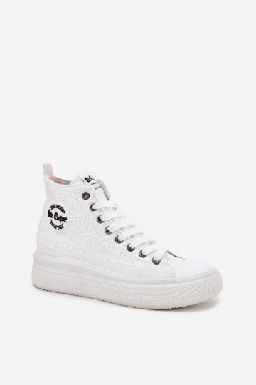 Freizeitschuhe mit einer Plattform Lee Cooper LCIN-25-44-3209L Biale 2