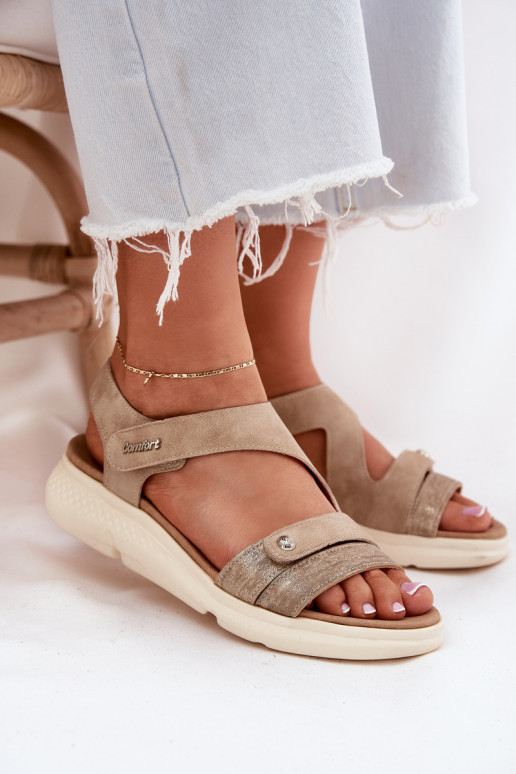 Damensandalen Auf einem Keil Beige Es mussroriella Damensandalen Auf einem Keil Beige Es mussroriella
