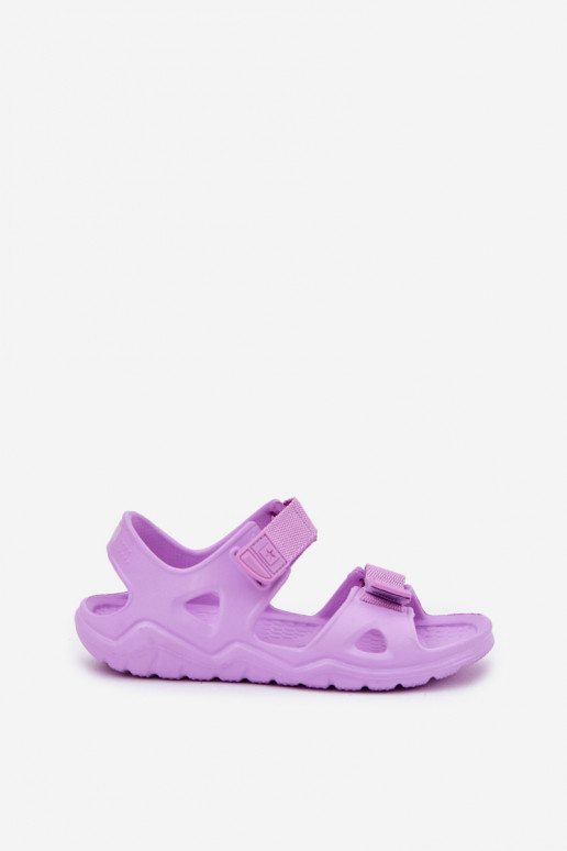 Leichte Hausschuhe Sandalen Kindisch Big Star RR374516 Violette Farbe