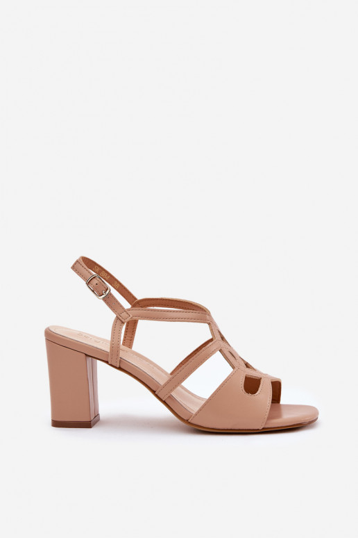 Feminin Sandalen mit hohen Absätzen Aufzeichnen Sergio Leone SK884 Beige Feminin Sandalen mit hohen Absätzen Aufzeichnen Sergio Leone SK884 Beige