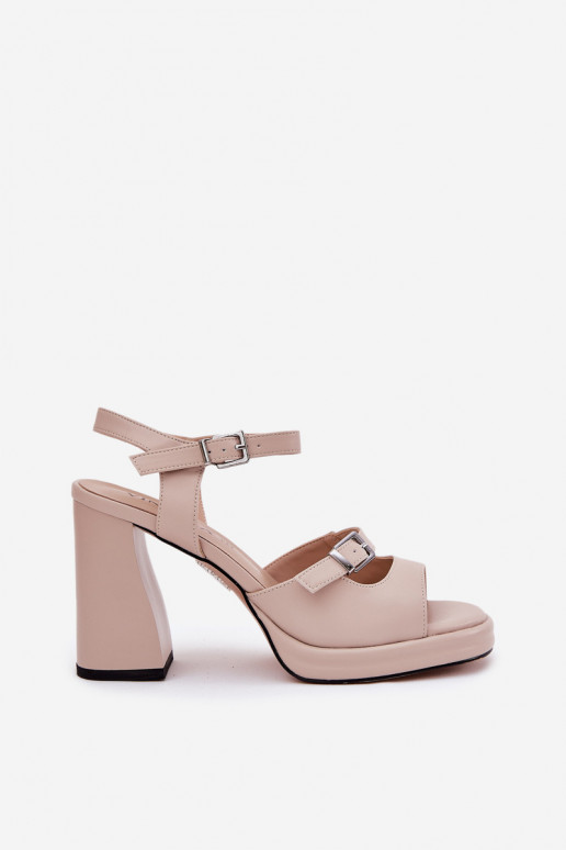 Haut Damen-Sandalen mit hohen Absätzen Vinceza 77110 Beige Haut Damen-Sandalen mit hohen Absätzen Vinceza 77110 Beige