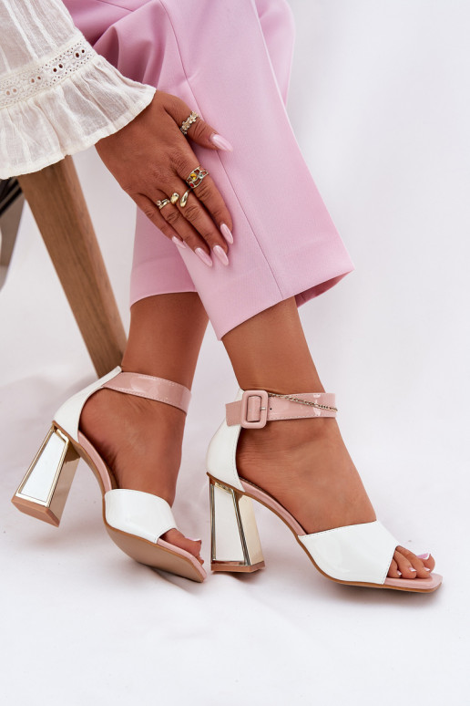 Lackierte Sandalen für Damen mit Absätzen Vinceza 20266 Zueiße Farbe