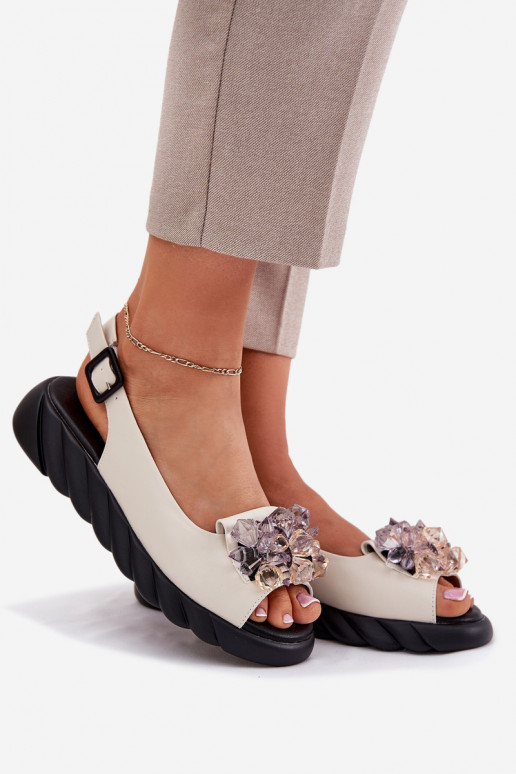 Damensandalen Feminin mit leuchtenden Augen Artiker 54C1627 Beige