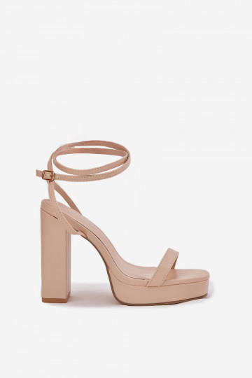 Damen Sandalen mit Streifen, sandfarben, „Fevenne" 2