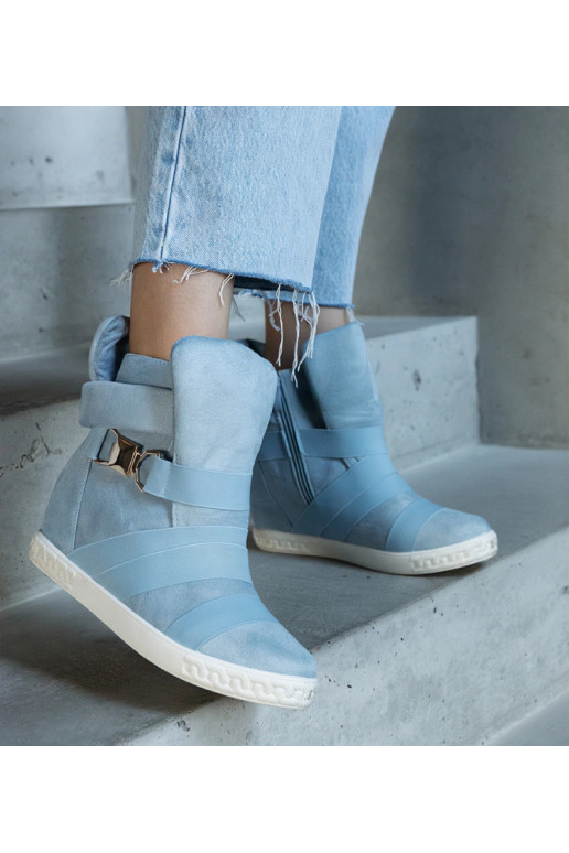 Blaue Sportschuhe mit Plateau, „Rangel"