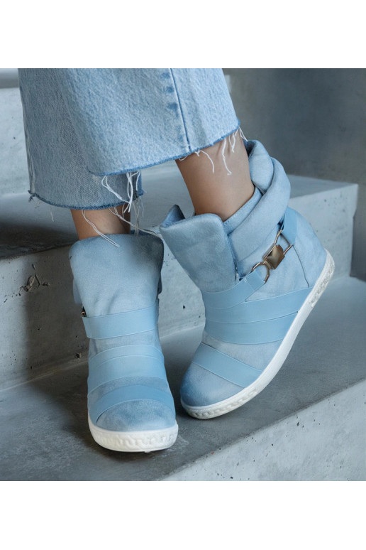 Blaue Sportschuhe mit Plateau, „Rangel"