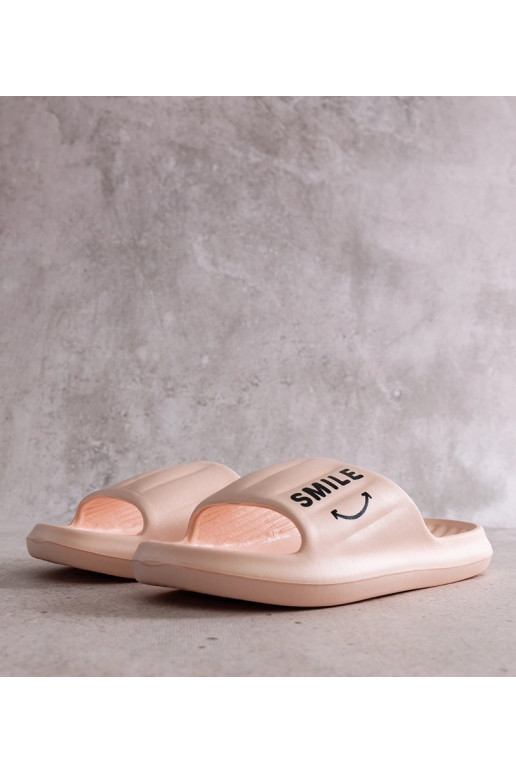 Rosa Schaumstoffslipper, „Smile"