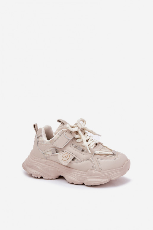 Sneakers Stilvollllschuhe Kindisch mit einer Plattform Beige Hanomess Sneakers Stilvollllschuhe Kindisch mit einer Plattform Beige Hanomess