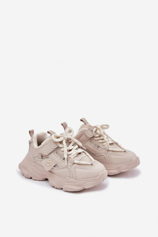 Sneakers Stilvollllschuhe Kindisch mit einer Plattform Beige Hanomess Sneakers Stilvollllschuhe Kindisch mit einer Plattform Beige Hanomess