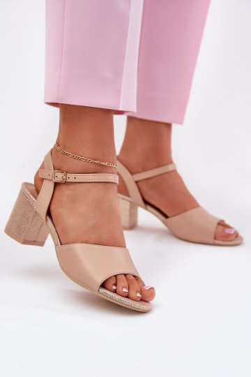 Damen-Sandalen mit hohen Absätzen Vinceza 20275 Beige 2