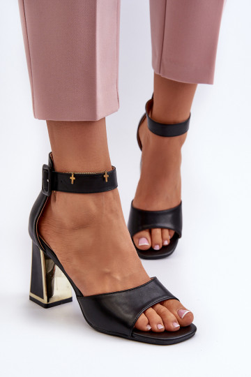 Schwarze elegante Damen High Heels, „Rosazara"