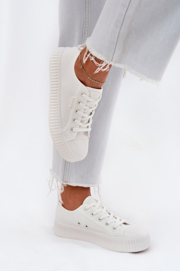 Weiße Freizeitschuhe mit Plateausohle, Big Star RR274776