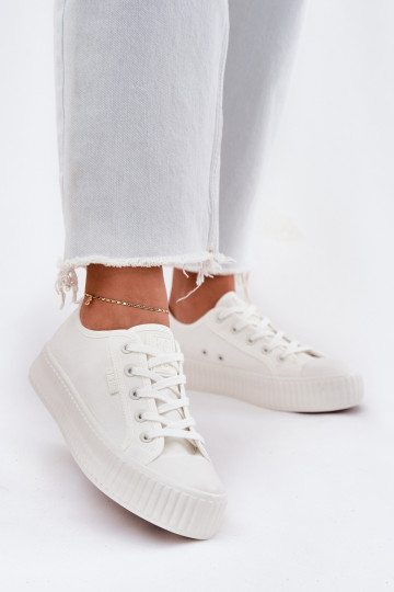 Weiße Freizeitschuhe mit Plateausohle, Big Star RR274776 2