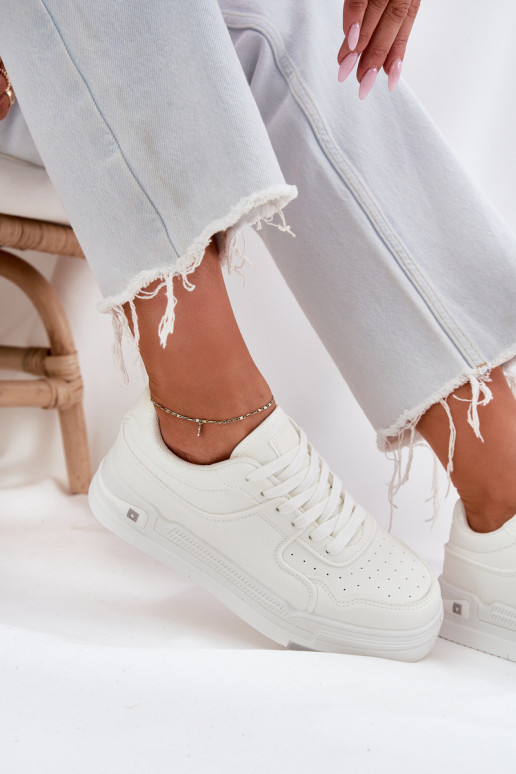 Niedrig Sneakers Stilvollllschuhe Feminin Big Star RR274A310 HI-POLY SYSTEM Zueiße Farbe