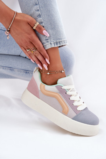 Sneakers Stilvollllschuhe Feminin mit einer Plattform Verschiedene Farben Tellnira