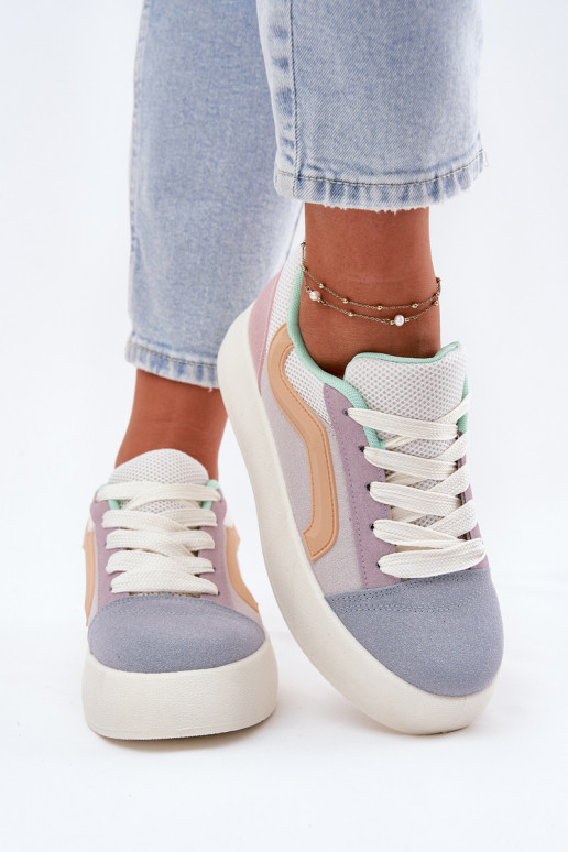 Sneakers Stilvollllschuhe Feminin mit einer Plattform Verschiedene Farben Tellnira