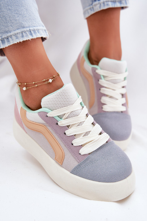 Sneakers Stilvollllschuhe Feminin mit einer Plattform Verschiedene Farben Tellnira