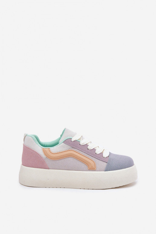 Sneakers Stilvollllschuhe Feminin mit einer Plattform Verschiedene Farben Tellnira