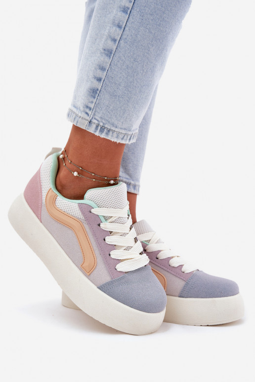 Sneakers Stilvollllschuhe Feminin mit einer Plattform Verschiedene Farben Tellnira