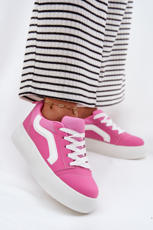 Sneakers Stilvollllschuhe Feminin mit einer Plattform pinke Farbe Tellnira