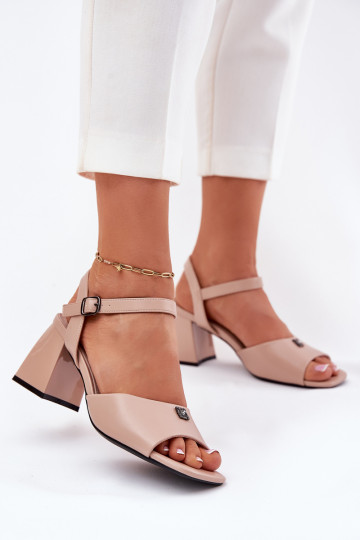Damen-Sandalen mit hohen Absätzen Vinceza 62235 Beige 2