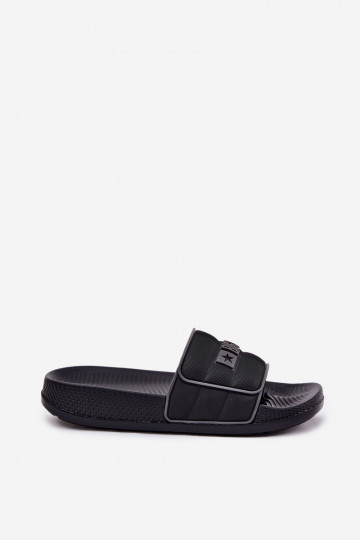Schwarze Herren Pantoletten, Big Star RR174A043 2