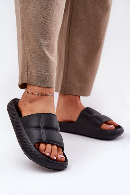 Leichte Hausschuhe Damenhausschuhe LEE MAYA SLIDER INOMEN LOIN 50251016 schZuarze Farbe