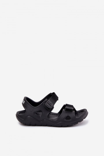 Leichte Hausschuhe Sandalen Kindisch Big Star RR374513 schZuarze Farbe 2
