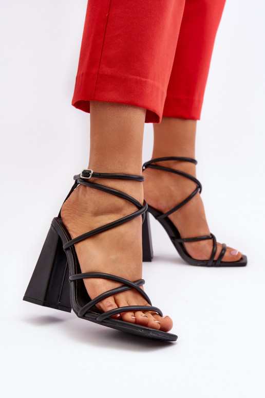 Modisch Sandalen mit hohen Absätzen schZuarze Farbe Josette Modisch Sandalen mit hohen Absätzen schZuarze Farbe Josette